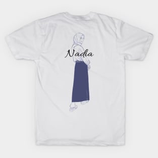 Lineart hijab woman T-Shirt